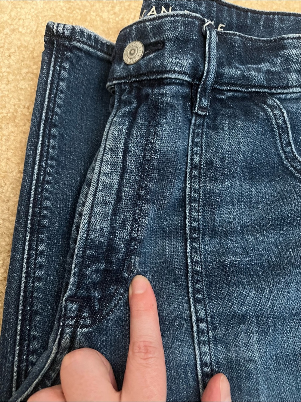 American Eagle Dreamy Drape Wide Leg Jeans High Rise Baggy Utility 10 X-short - Picture 13 of 14